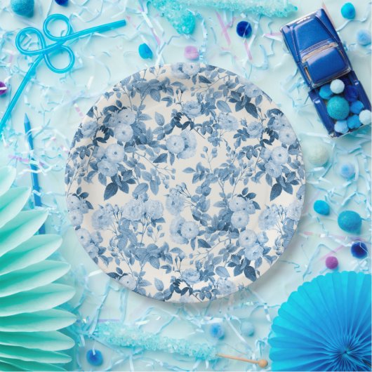 Blauwe Rozen  Botanische Tuin Papieren Bordje (Feest)