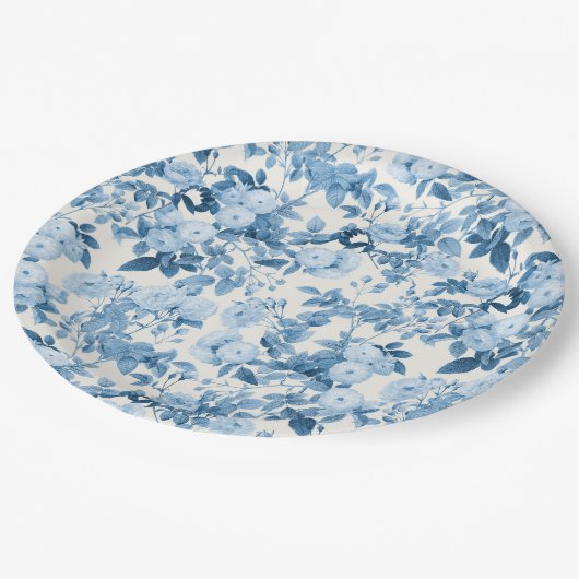 Blauwe Rozen  Botanische Tuin Papieren Bordje (Gekanteld)