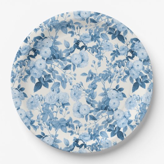 Blauwe Rozen  Botanische Tuin Papieren Bordje (Voorkant)