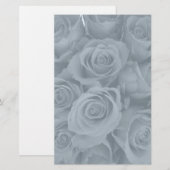 blauwe rozen briefpapier (Voorkant / Achterkant)