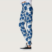 Blauwe Rozen Broek Leggings (Links)