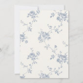 Blauwe Rozen Bruiloft Kaart (Achterkant)