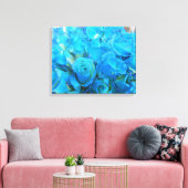 Blauwe Rozen Canvas Afdruk (Insitu (Woonkamer))