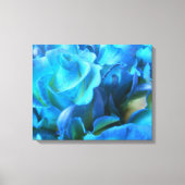 Blauwe Rozen Canvas Afdruk (Voorkant)