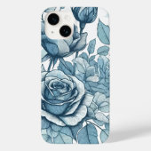 Blauwe Rozen Case-Mate iPhone Case (Achterkant)