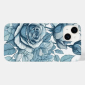 Blauwe Rozen Case-Mate iPhone Case (Achterkant (horizontaal))