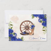 Blauwe Rozen  Charro Westerne Quinceanera RSVP (Achterkant)