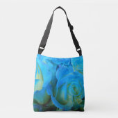 Blauwe Rozen Crossbody Tas (Voorkant)