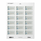 Blauwe Rozen Damask Lace Wedding Adresetiketten Etiket (Full Sheet)