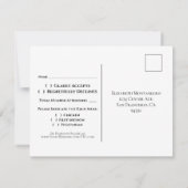 Blauwe Rozen Downloadbare Huwelijks RSVP Postkaart Kaart (Achterkant)