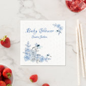 Blauwe Rozen Dragonfly Baby shower Servet (Insitu)