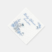 Blauwe Rozen Dragonfly Baby shower Servet (Hoek)
