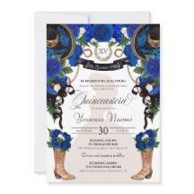 Blauwe Rozen Elegant Western Charro Quinceañera