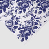 Blauwe rozen en bijen decoupage tissuepapier (Detail)