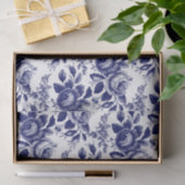 Blauwe rozen en bijen decoupage tissuepapier (Geschenk)
