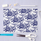 Blauwe rozen en bijen decoupage tissuepapier (Craft)