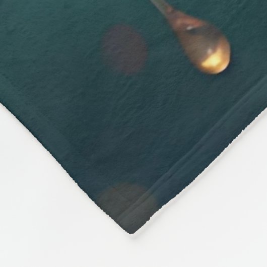 Blauwe Rozen en Christelijk Kruis Fleece Deken (Hoek)