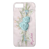 Blauwe Rozen en Crown Floral Boeket Custom Case-Mate iPhone Case (Achterkant)
