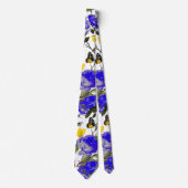 BLAUWE ROZEN EN GEEL BUTTERFLIES STROPDAS (Voorkant)