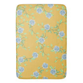 Blauwe Rozen en groene wijnstokken, aangepaste bad Badmat (Voorkant Verticaal)