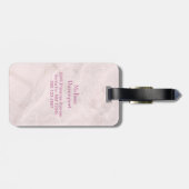 Blauwe Rozen en kroonFloral Bouquet Bagagelabel (Achterkant horizontaal)