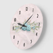 Blauwe Rozen en kroonFloral Bouquet Grote Klok (Hoek)