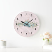 Blauwe Rozen en kroonFloral Bouquet Grote Klok (Huis)