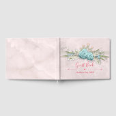 Blauwe Rozen en kroonFloral Bouquet Moederdag Gastenboek (Volledig)