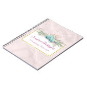 Blauwe Rozen en kroonFloral Bouquet Notitieboek (Linkerzijde)