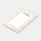 Blauwe Rozen en kroonFloral Bouquet Post-it® Notes (Schuin)