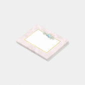 Blauwe Rozen en kroonFloral Bouquet Post-it® Notes (Schuin)