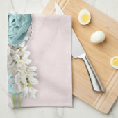 Blauwe Rozen en kroonFloral Bouquet Theedoek (Quarter Fold)