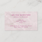 Blauwe Rozen en kroonFloral Bouquet Visitekaartje (Achterkant)