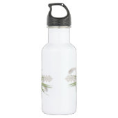 Blauwe Rozen en kroonFloral Bouquet Waterfles (Achterkant)