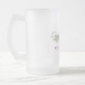 Blauwe Rozen en kroonFloral Bouquet Wedding Matglas Bierpul (Links)