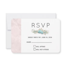 Blauwe Rozen en kroonFloral Bouquet Wedding RSVP