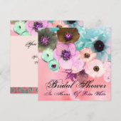 BLAUWE ROZEN EN VRIJGEZELLENFEEST VAN DE ANEMONERS KAART (Voorkant / Achterkant)