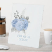 Blauwe Rozen en zilveren bruiloft Reclamebord Met Voetstuk (Insitu)