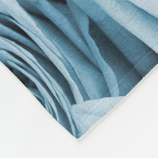 Blauwe Rozen Fleece Deken (Hoek)