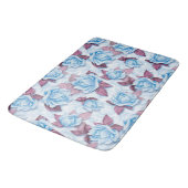 Blauwe rozen. Floral patroon Badmat (Gekanteld)