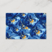 Blauwe Rozen Floral Visitekaartje (Achterkant)