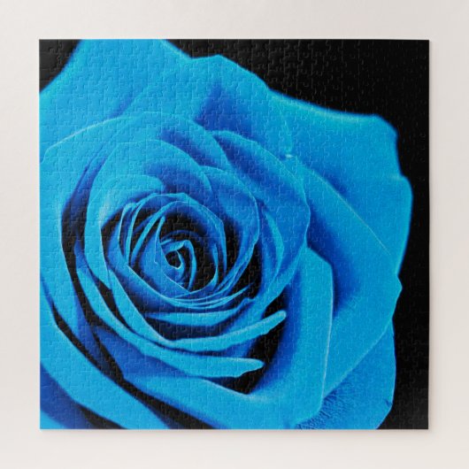 Blauwe rozen florons legpuzzel (Verticaal)