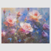 Blauwe Rozen groeien in mijn tuin decoupage Tissuepapier (Voorkant)