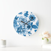 Blauwe Rozen Grote Klok (Huis)