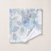 Blauwe Rozen grunge Bad Handdoek (Wasdoekje)