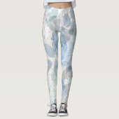 Blauwe Rozen grunge Leggings (Voorkant)