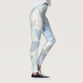 Blauwe Rozen grunge Leggings (Rechts)