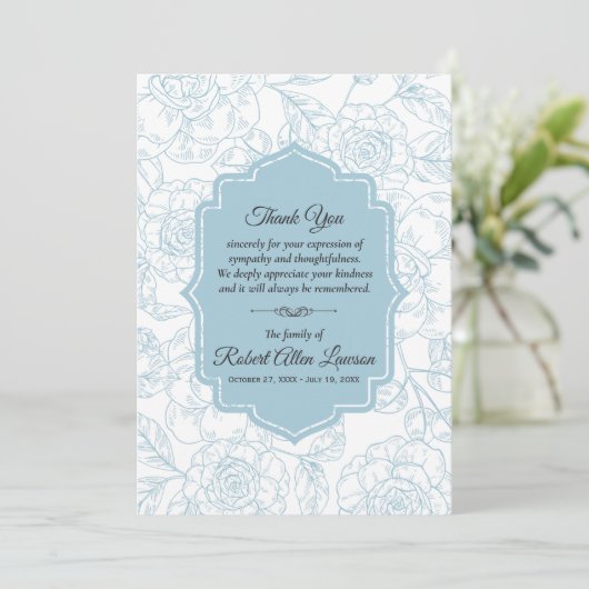 Blauwe Rozen Herdenking van de begrafenis (Staand voorkant)