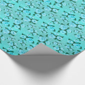 Blauwe Rozen in de mousserende douche Cadeaupapier (Hoek)