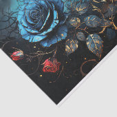 Blauwe Rozen in het donker Tissuepapier (Detail)